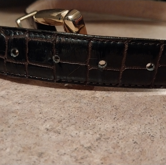 Amiee Lynn Italian Crock Genuine leather lined belt sz. L 31"-36" - Picture 6 of 11